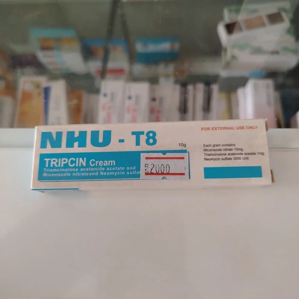 NHU-T8 Tripcin Miconazole nitrate 10 mg/g / triamcinolone acetonide acetate 1 mg/g / neomycin sulfate 3,000 units/g