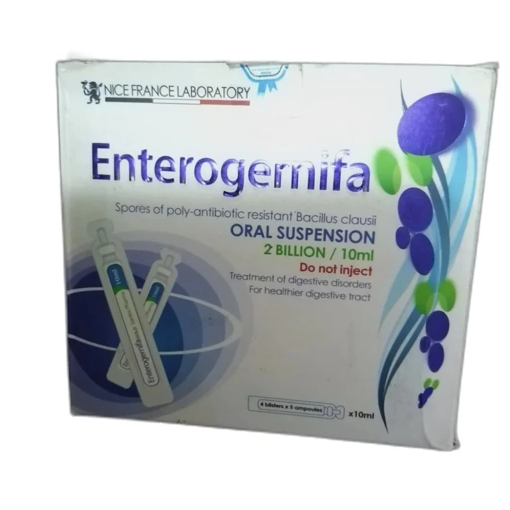 Enterogermina Bacillus clausii 2 billion CFU per 10 mL ampoule