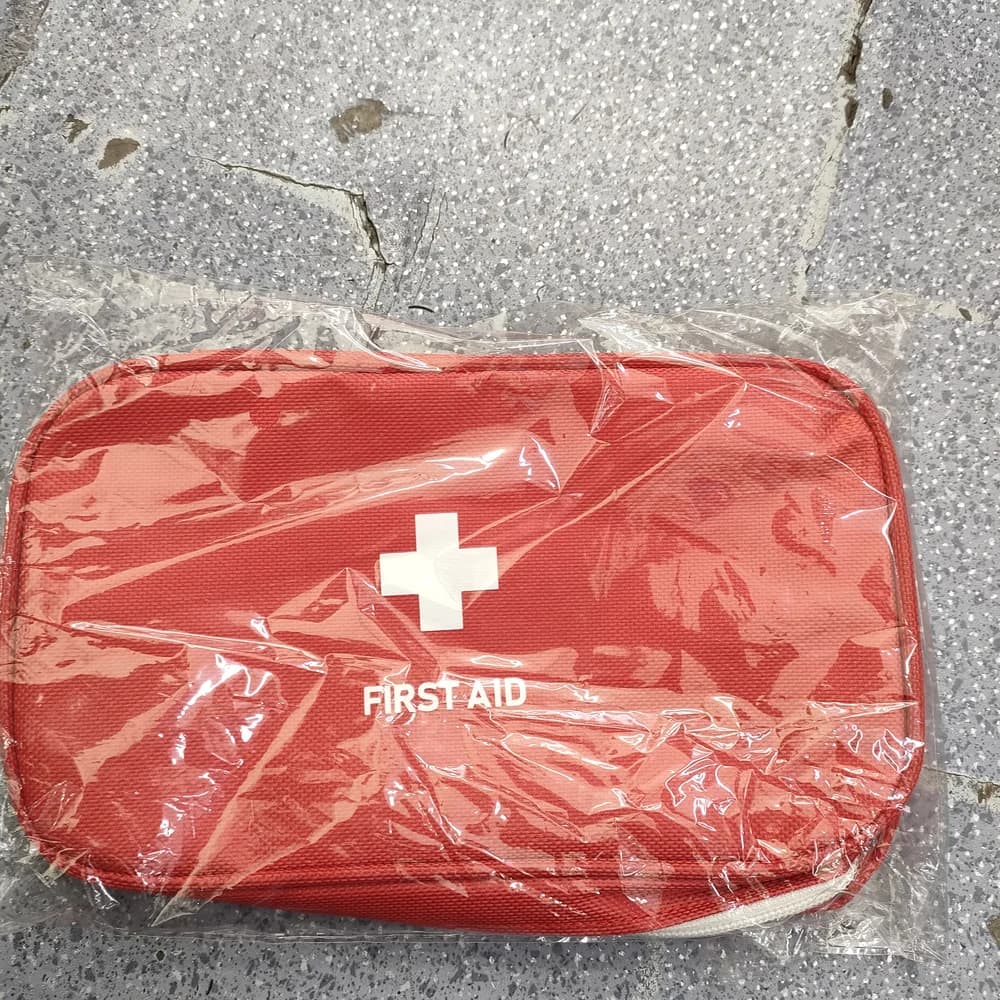 First Aid Pouch (Red) Empty fabric first aid organizer pouch