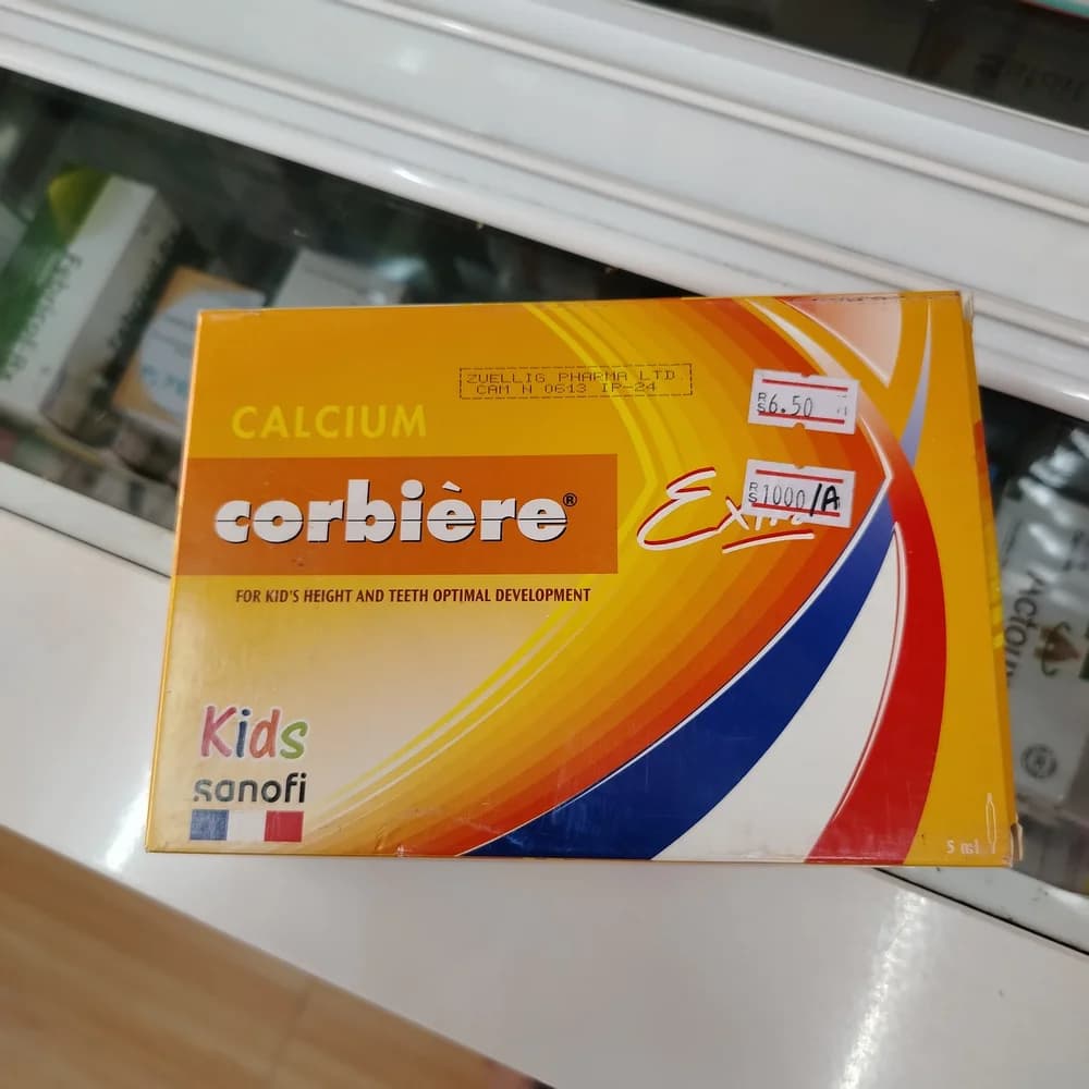 Calcium Corbière Extra Kids Calcium glubionate 1469.30 mg / calcium lactobionate 319.91 mg per 5 mL