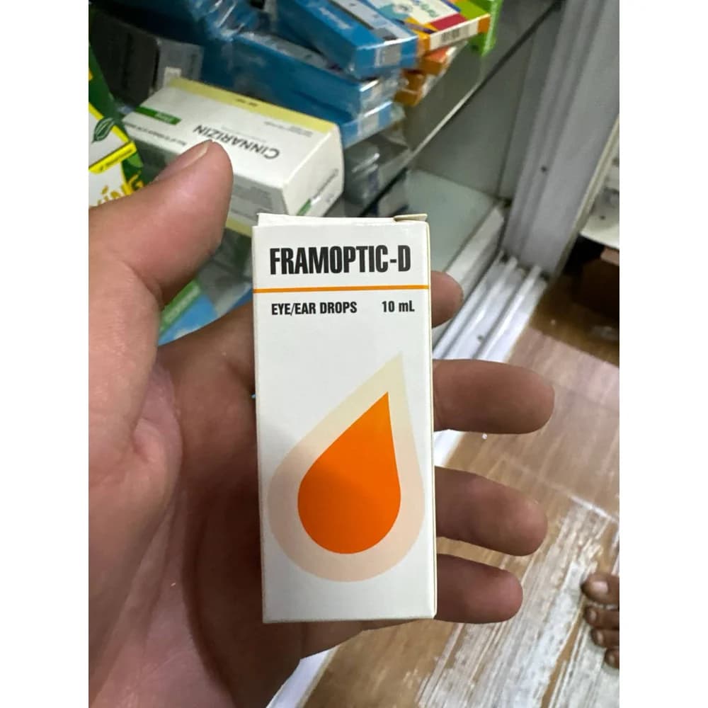 Framoptic-D Framycetin sulfate 5 mg + dexamethasone sodium phosphate 0.5 mg + gramicidin 0.05 mg per mL eye/ear drops