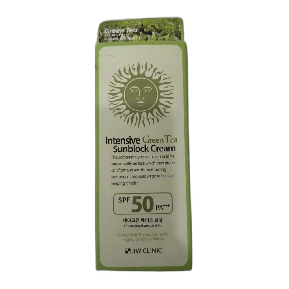 3W Clinic Intensive Green Tea Sunblock Cream SPF50+ / PA+++ / 70 ml