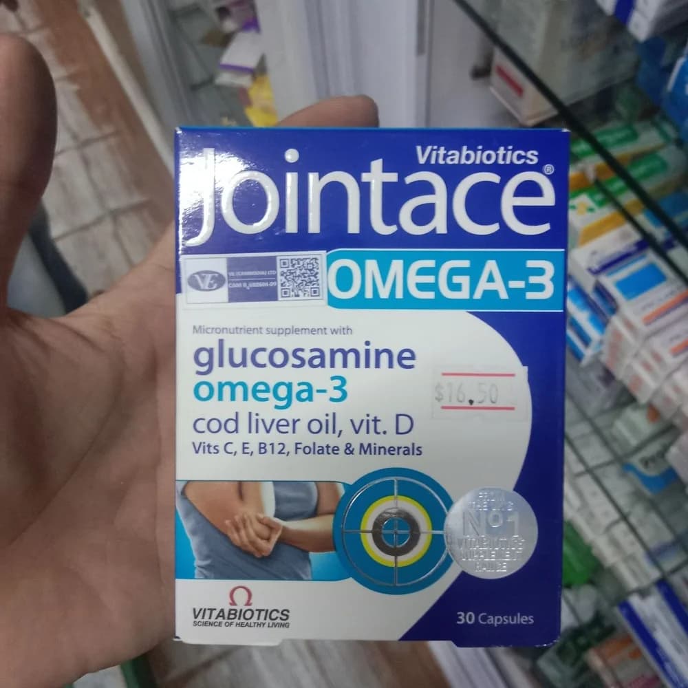 Jointace Omega-3 Glucosamine, omega-3 fish oil, cod liver oil, vitamins and mineral supplement