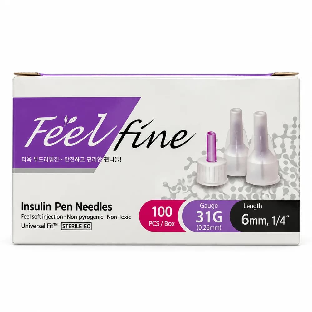 Feel Fine Insulin Pen Needles 31G x 6 mm