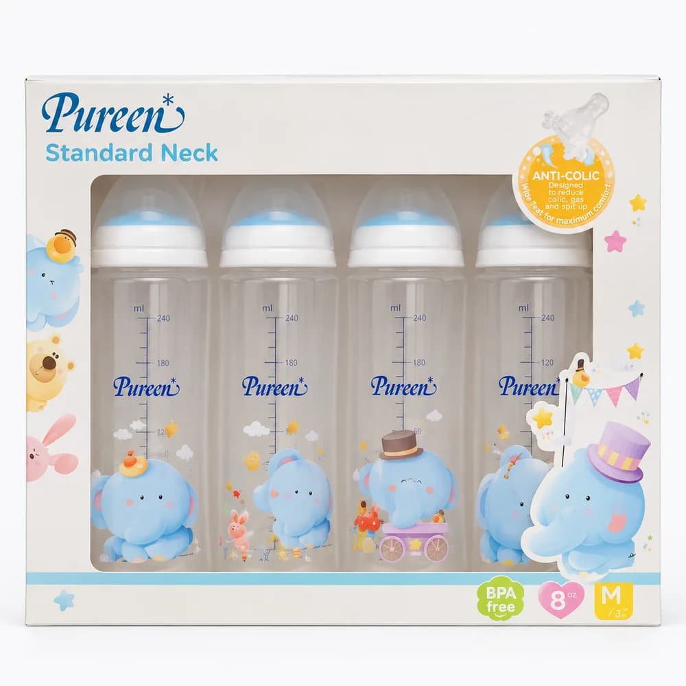Pureen Standard Neck Baby Feeding Bottle 8 oz