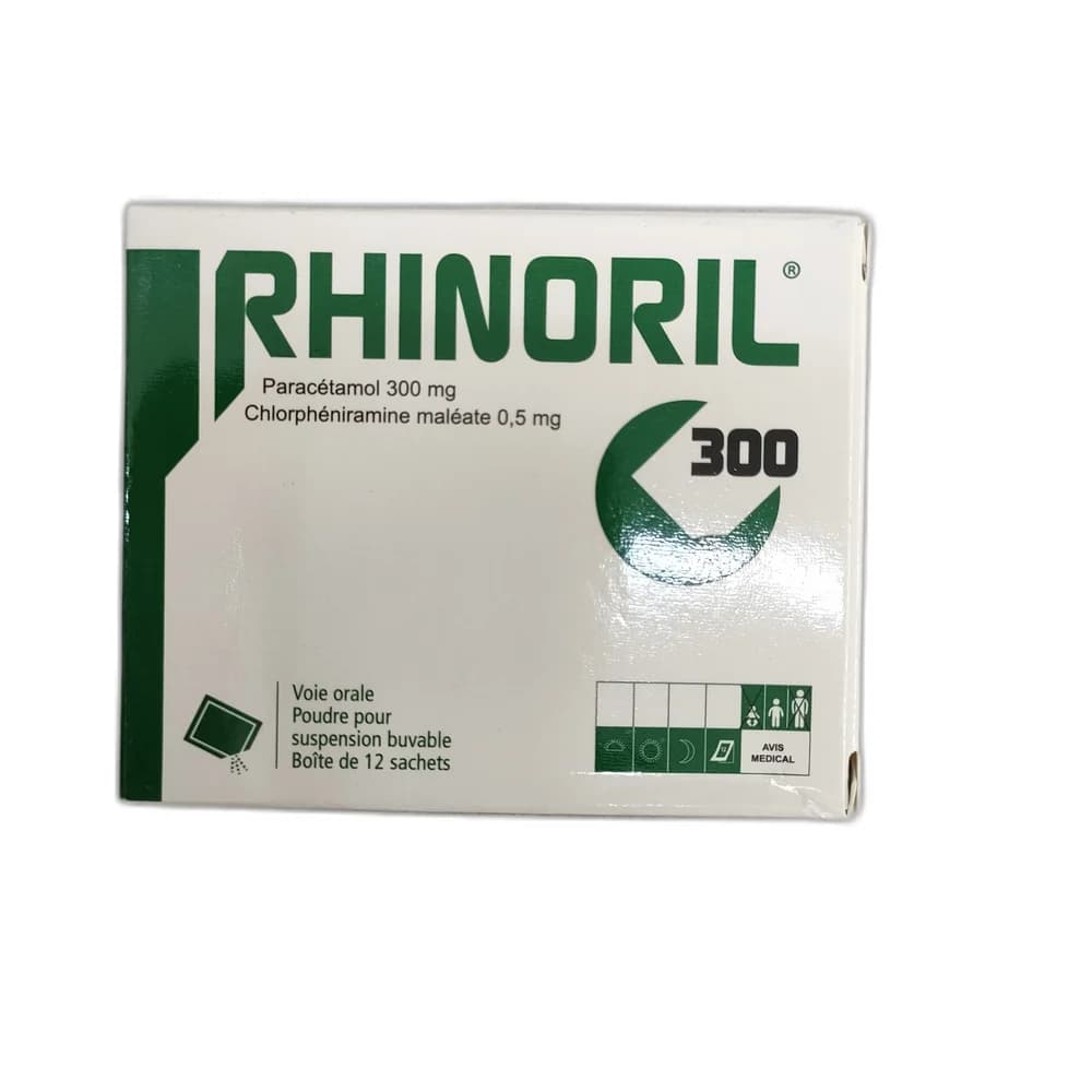 Rhinoril 300 Paracetamol 300 mg / Chlorpheniramine maleate 0.5 mg