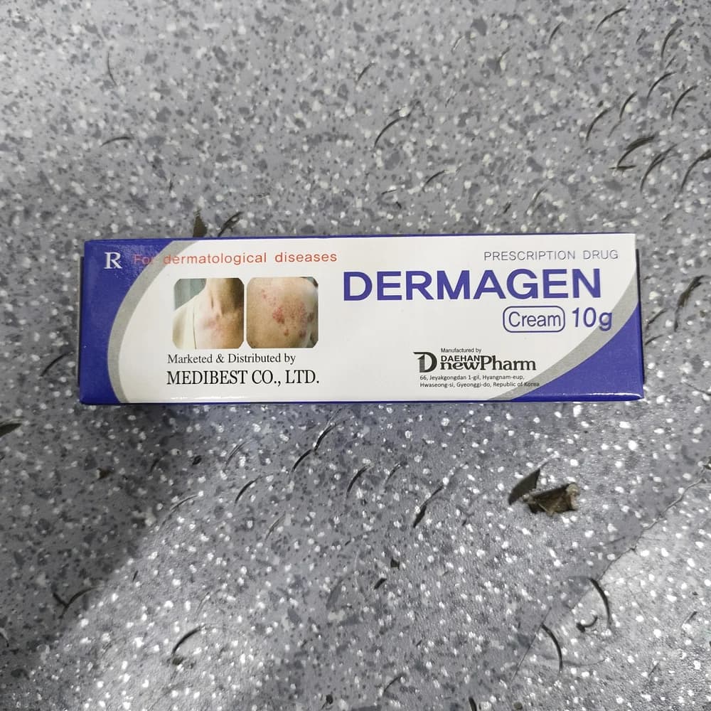 Dermagen Cream Betamethasone dipropionate 0.64 mg + Gentamycin sulfate 1 mg + Clotrimazole 10 mg per 1 g