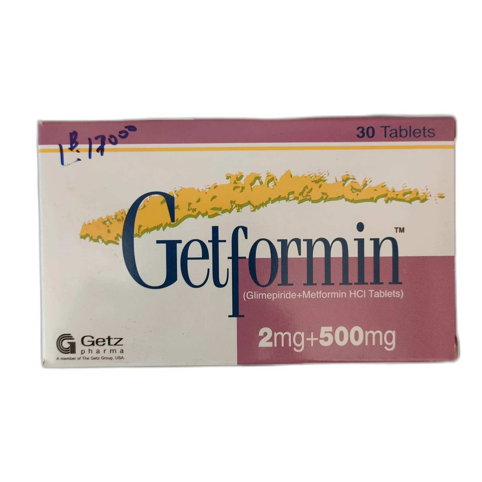 Getformin 2 mg + 500 mg