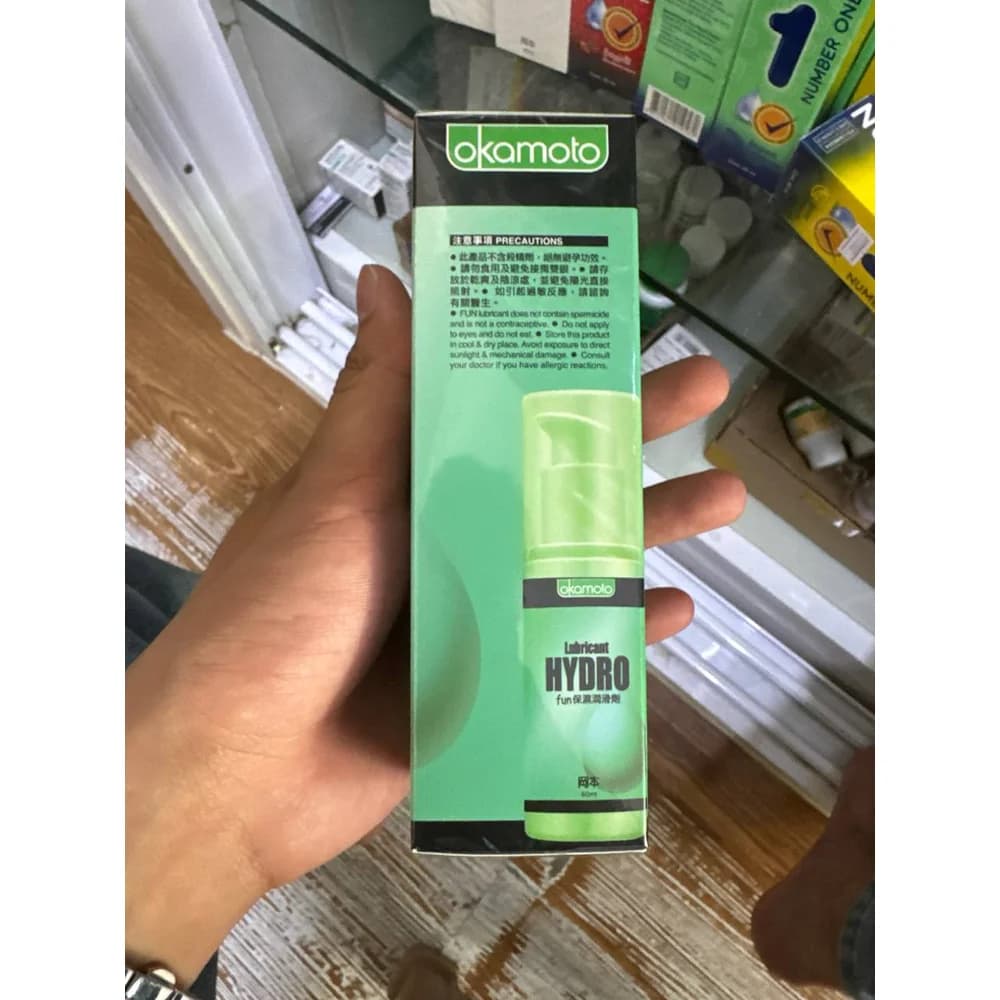 Okamoto Lubricant HYDRO Water-based personal lubricant, 60 mL pump bottle