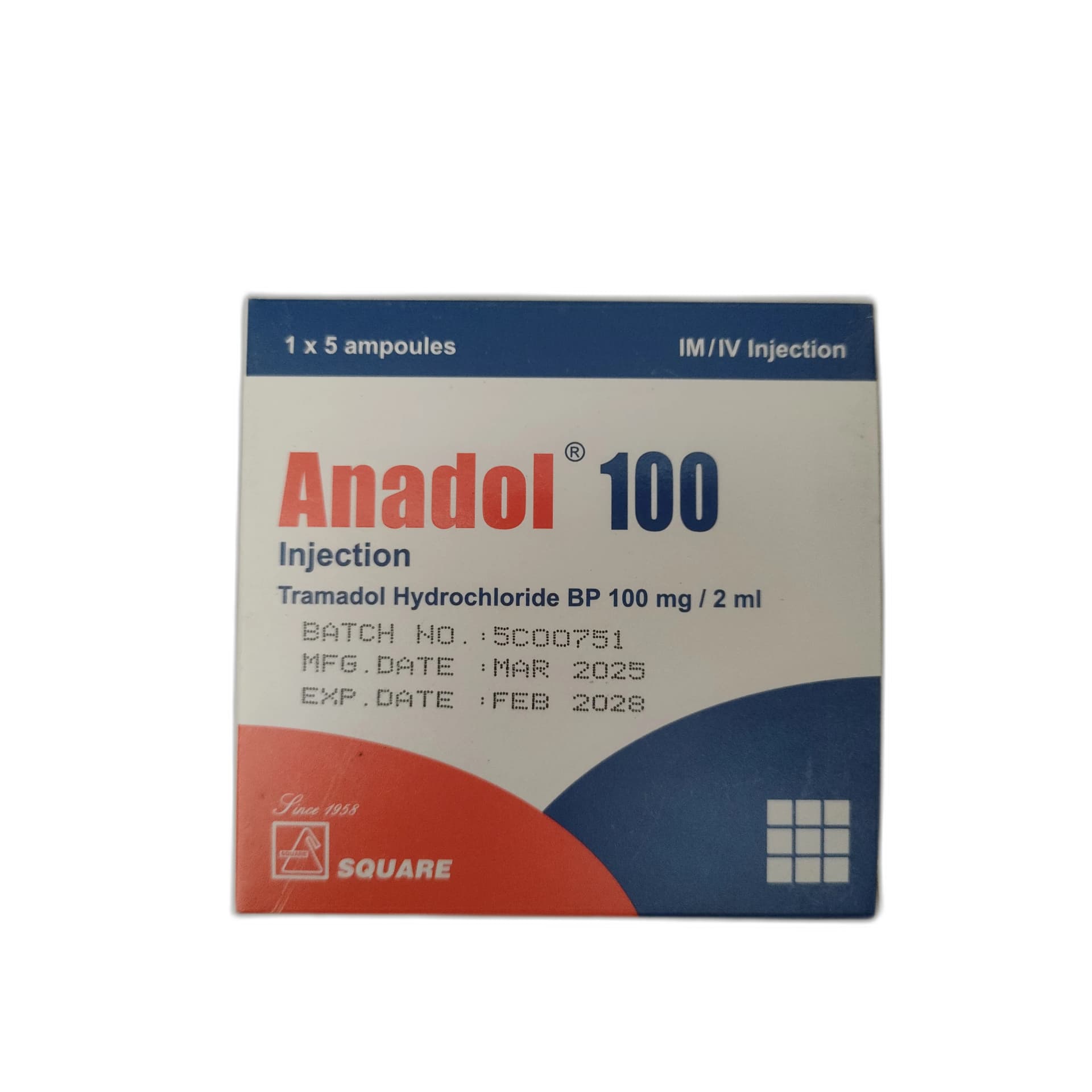 Anadol 100 mg / 2 ml