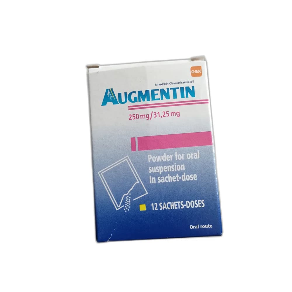 Augmentin Amoxicillin 250mg / Clavulanic acid 31.25mg per sachet