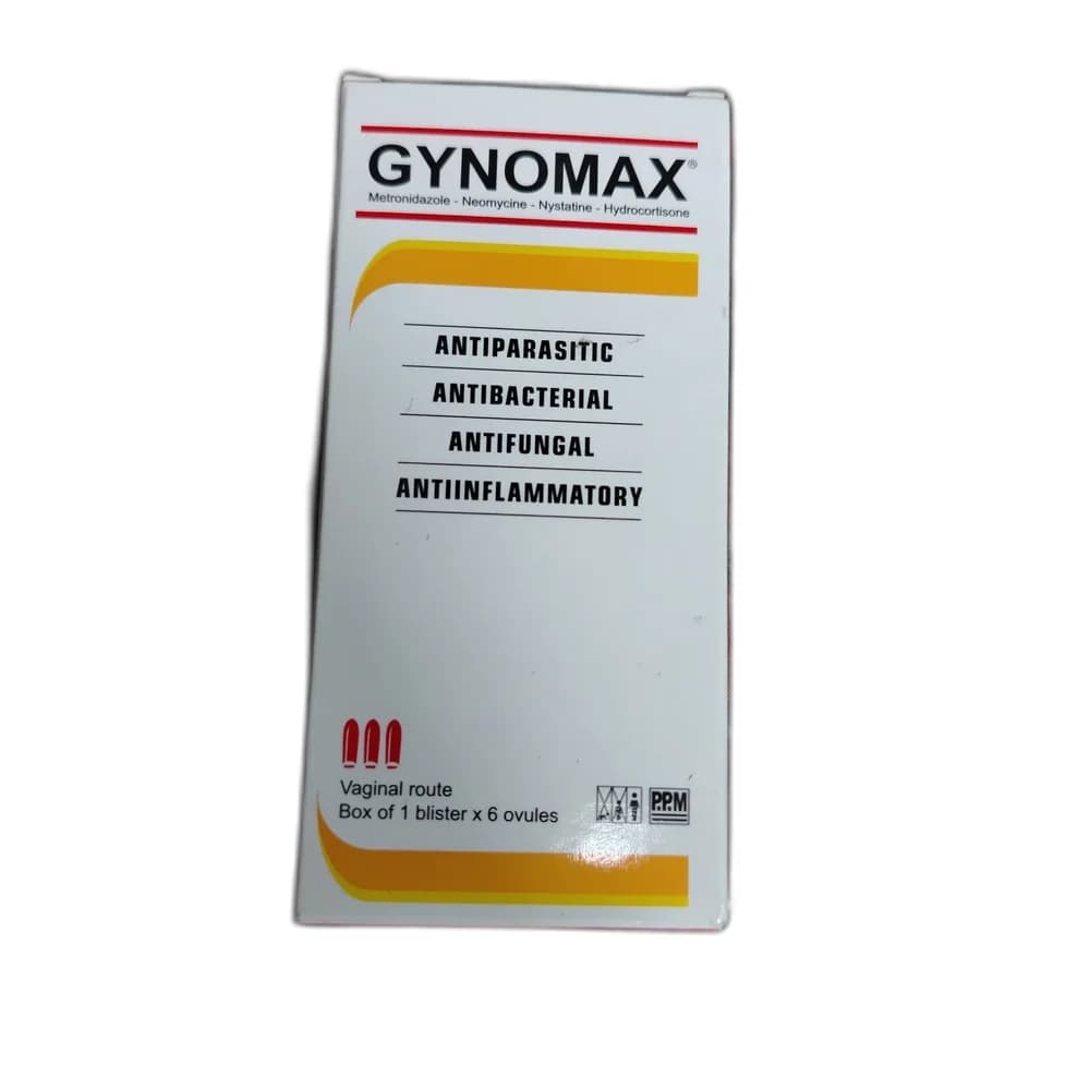 Gynomax Metronidazole 250mg + Neomycin 100mg + Nystatin 100,000IU + Hydrocortisone 5mg