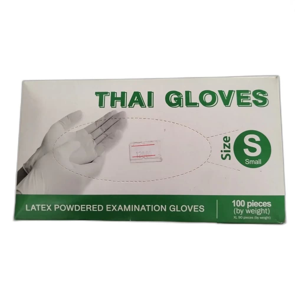 Thai Gloves Latex Powdered Examination Gloves Size S