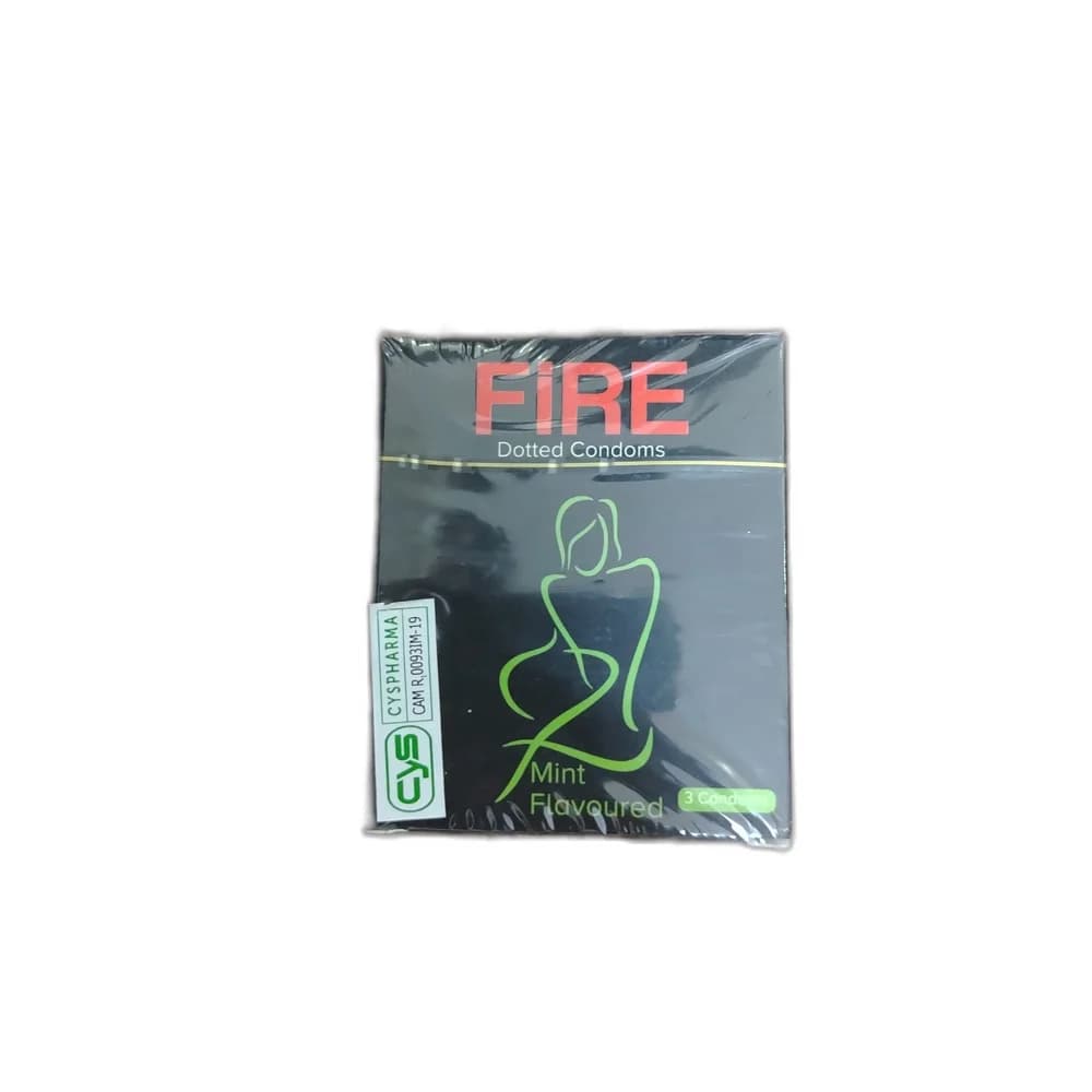 Fire Dotted Condoms Mint Flavoured Not available