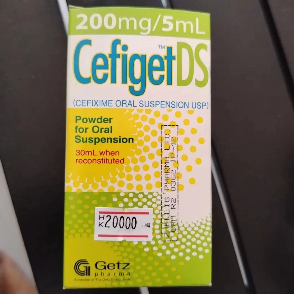 Cefiget DS 200 mg/5 mL (30 mL when reconstituted)