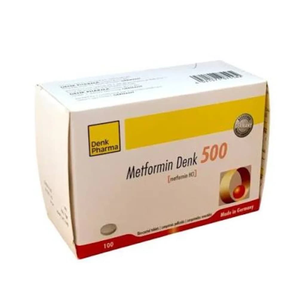 Metformin Denk Metformin tablet; strength not visible in the supplied package photos