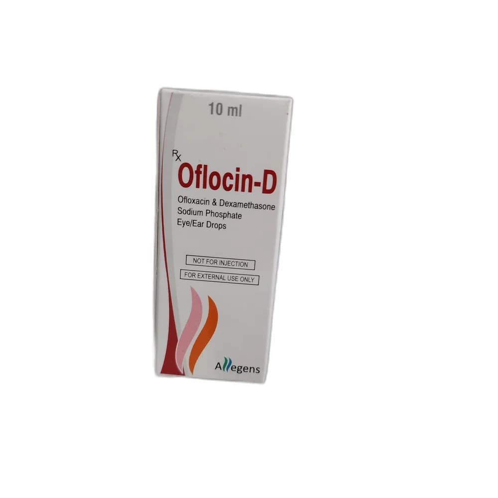 Oflocin-D Ofloxacin 3 mg / Dexamethasone sodium phosphate 0.5 mg per ml