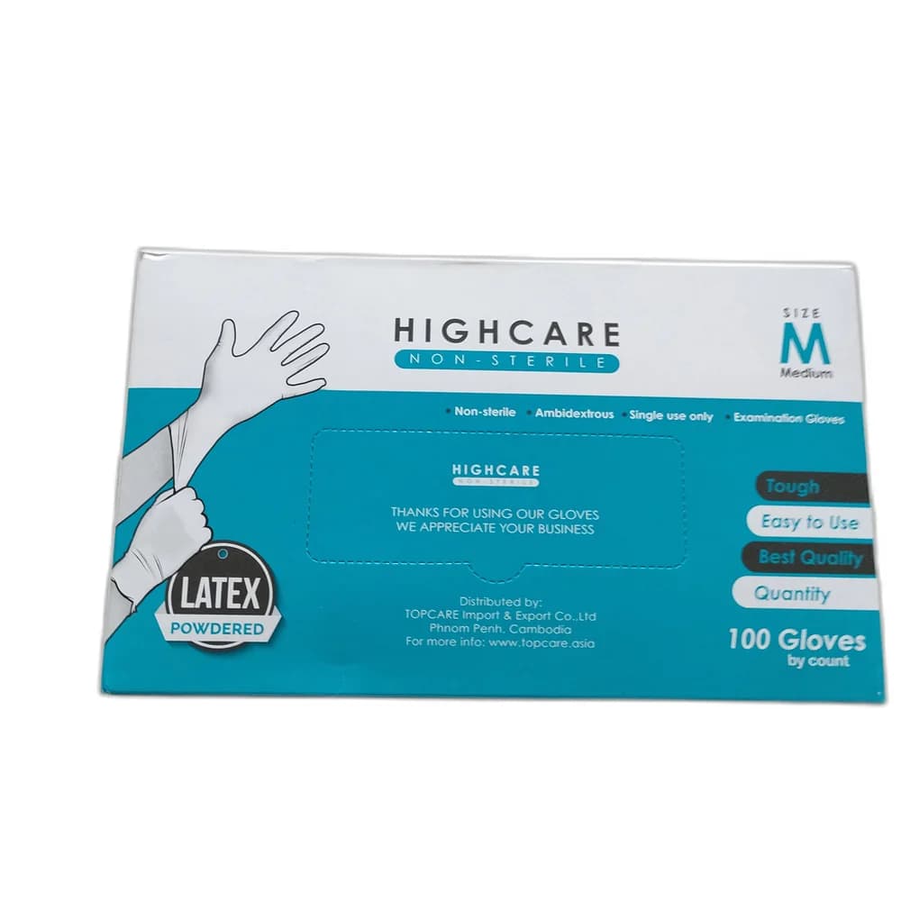 Highcare Non-Sterile Examination Gloves Medium Size M
