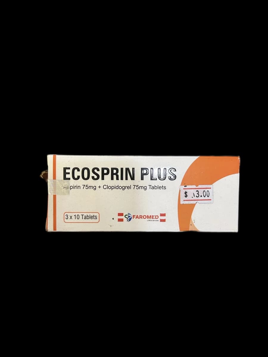 ECOSPRIN PLUS Aspirin 75mg + Clopidogrel 75mg