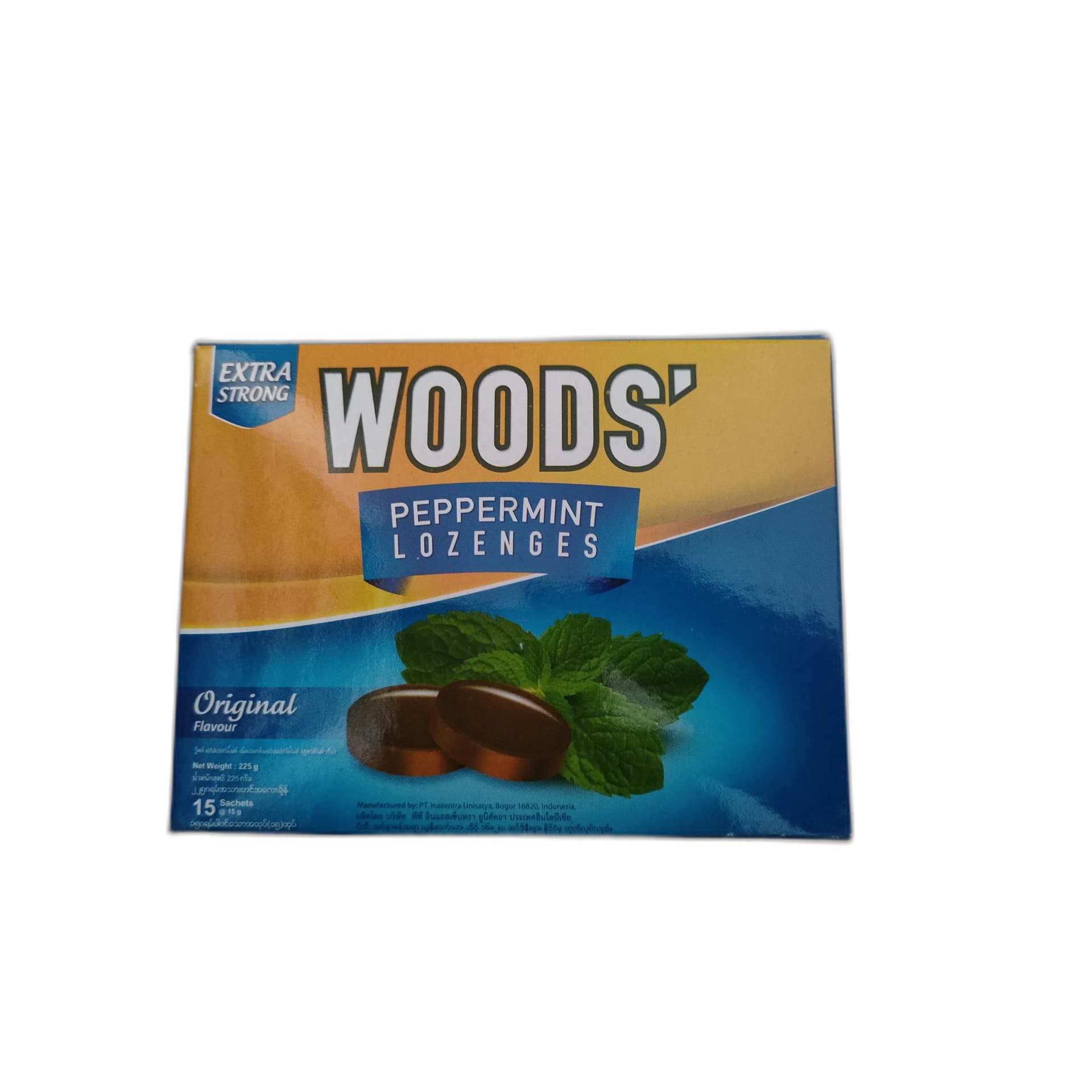 WOODS' Peppermint Lozenges Original Flavour 15 sachets