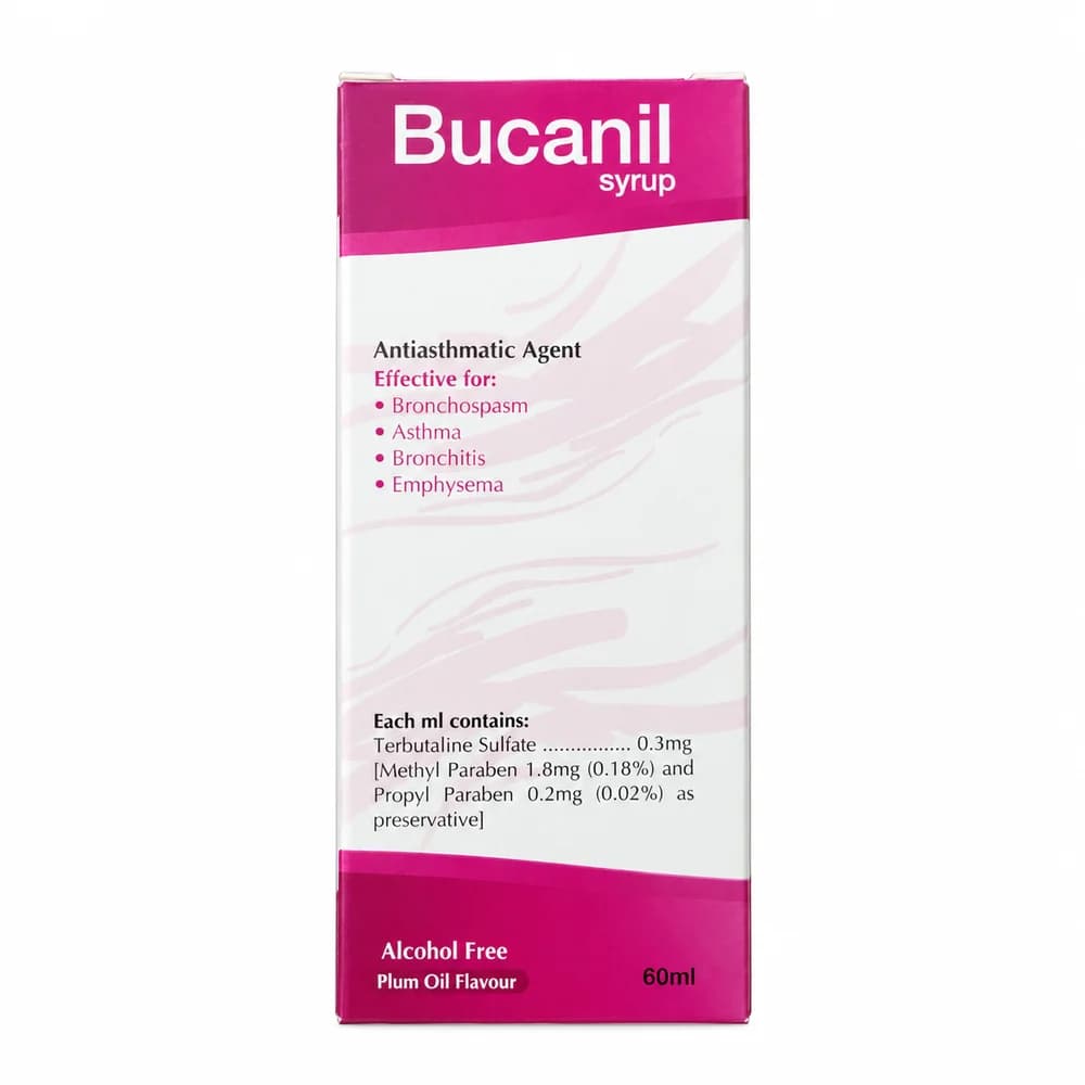 Bucanil Syrup Terbutaline sulfate 0.3 mg/mL