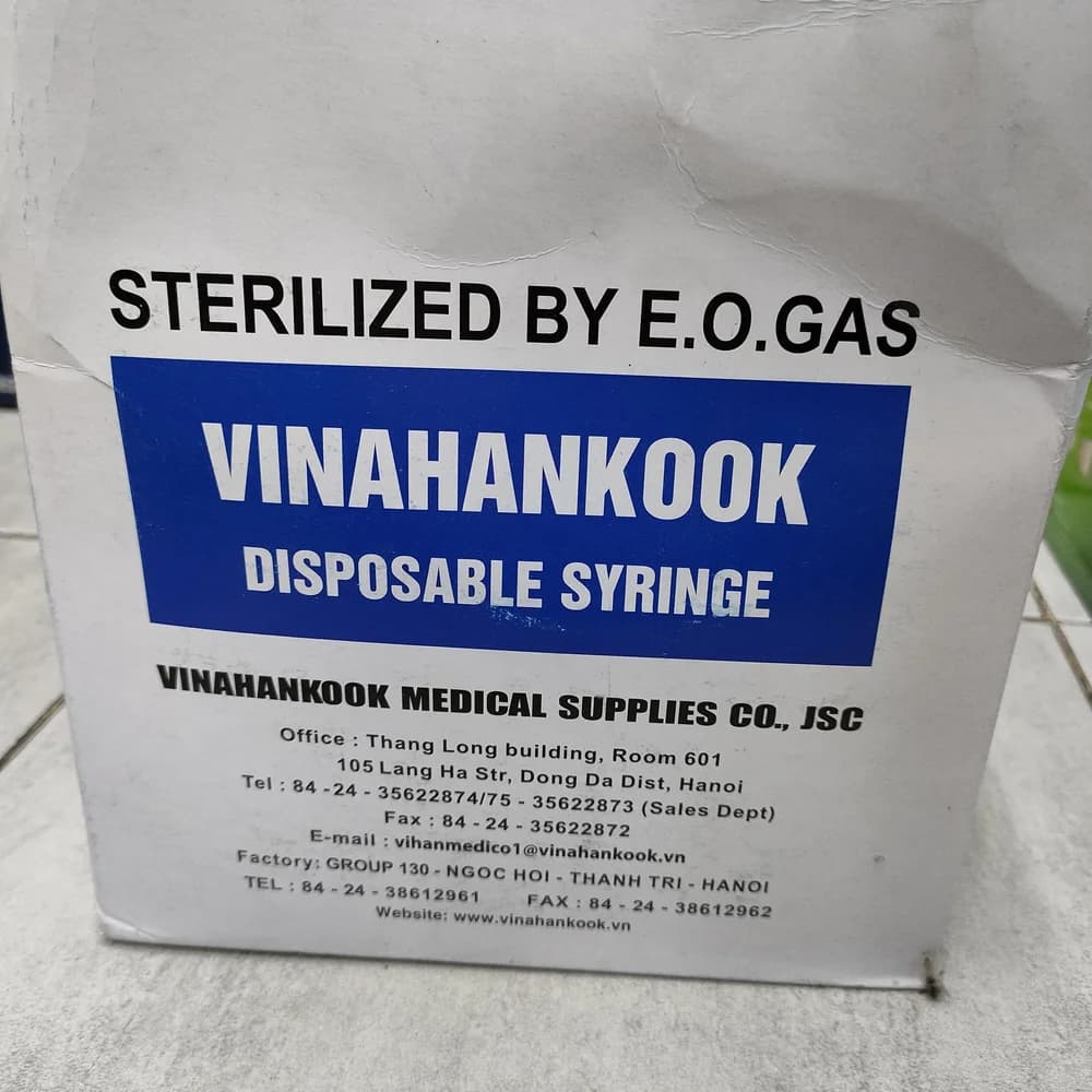 Vinahankook Disposable Syringe 50ml Sterile disposable syringe, 50 ml/cc