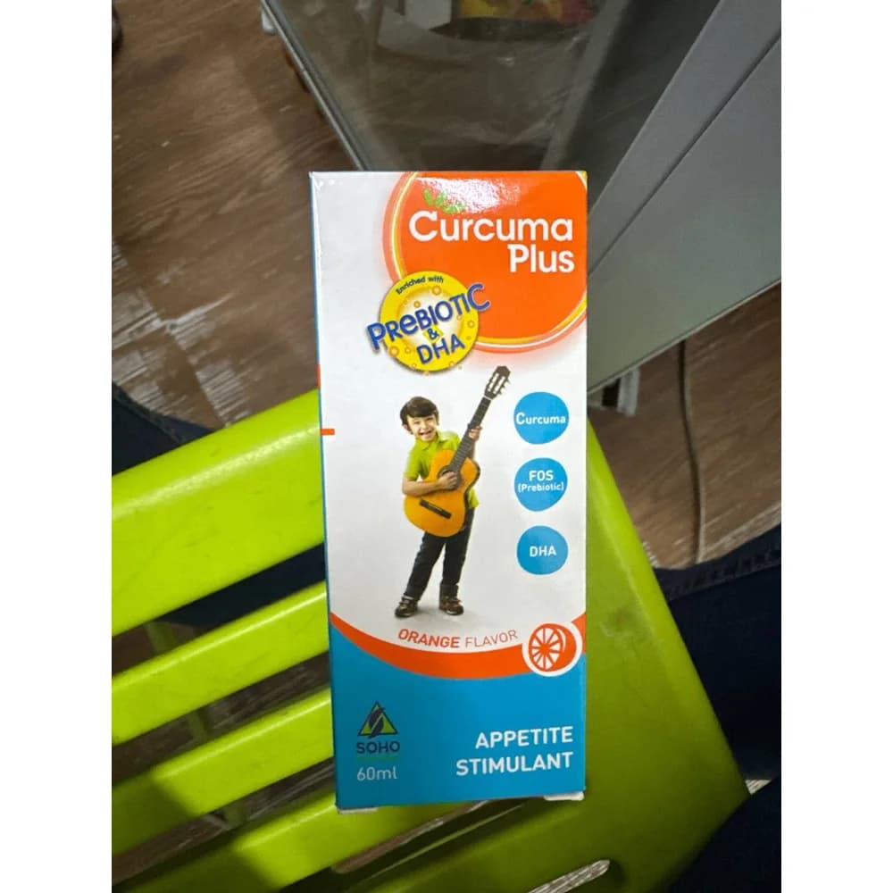 Curcuma Plus Appetite Stimulant Syrup Prebiotic and DHA appetite stimulant syrup, orange flavour, 60 ml
