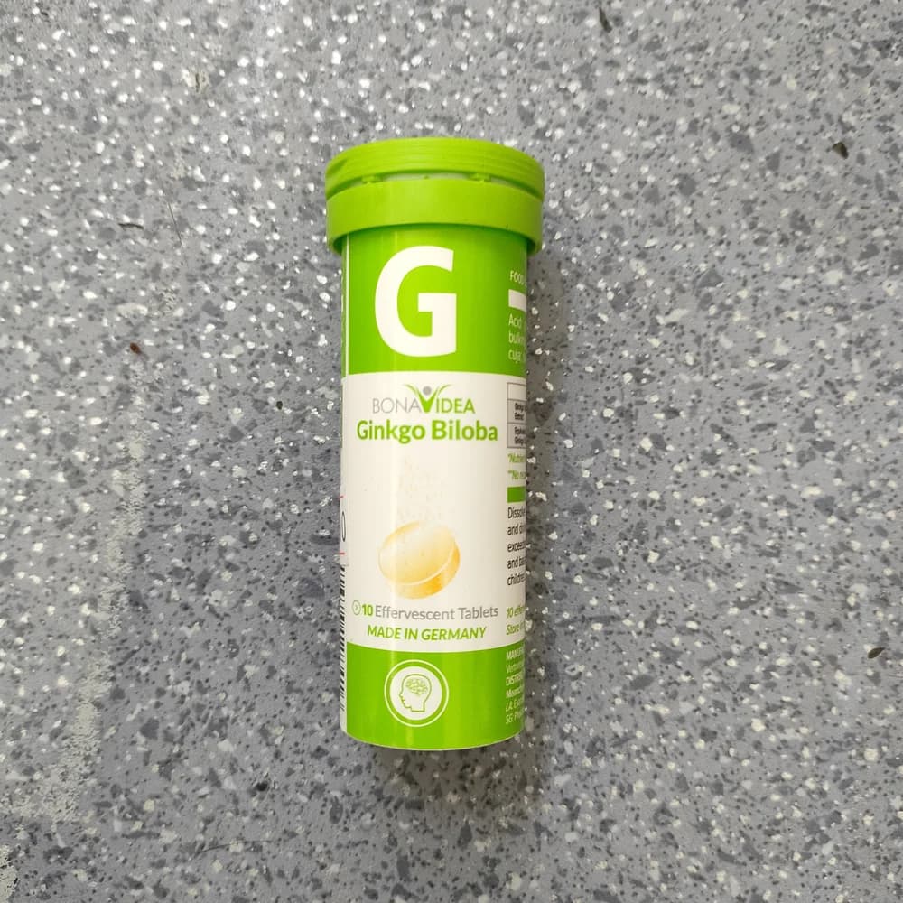 BonaVidea Ginkgo Biloba Ginkgo biloba extract 60 mg (equivalent to Ginkgo biloba 3000 mg) per effervescent tablet