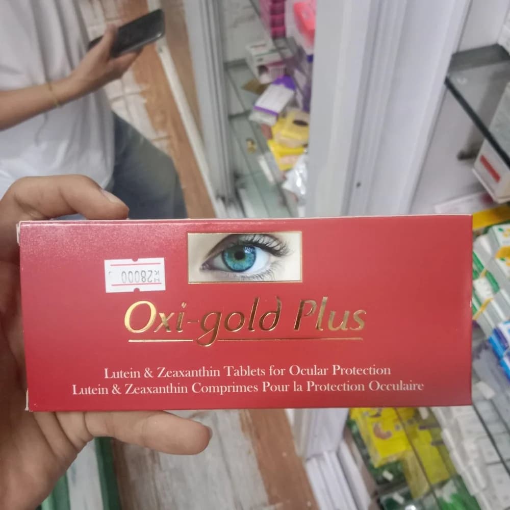 Oxi-gold Plus Lutein, zeaxanthin, beta-carotene, astaxanthin and mineral supplement for ocular protection