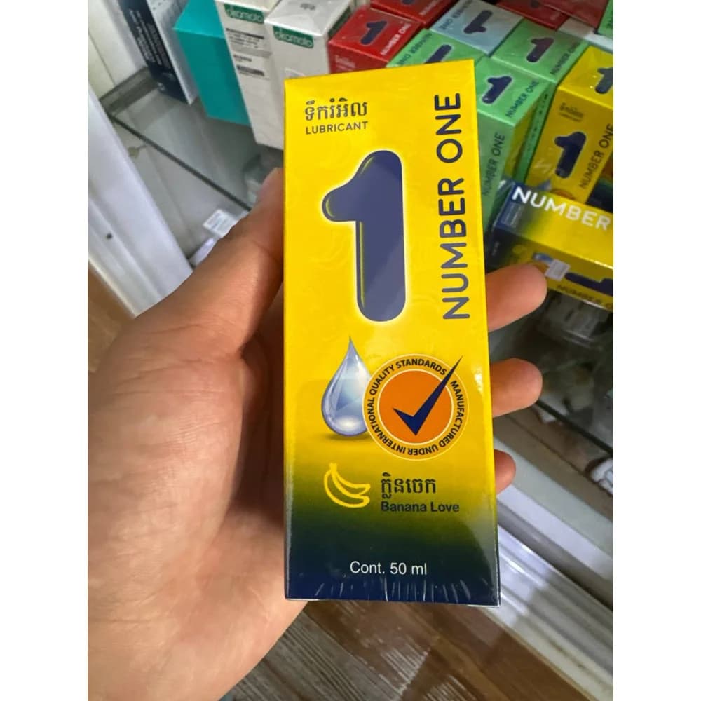 Number One Lubricant Banana Love Banana-scented water-based lubricant, 50 mL