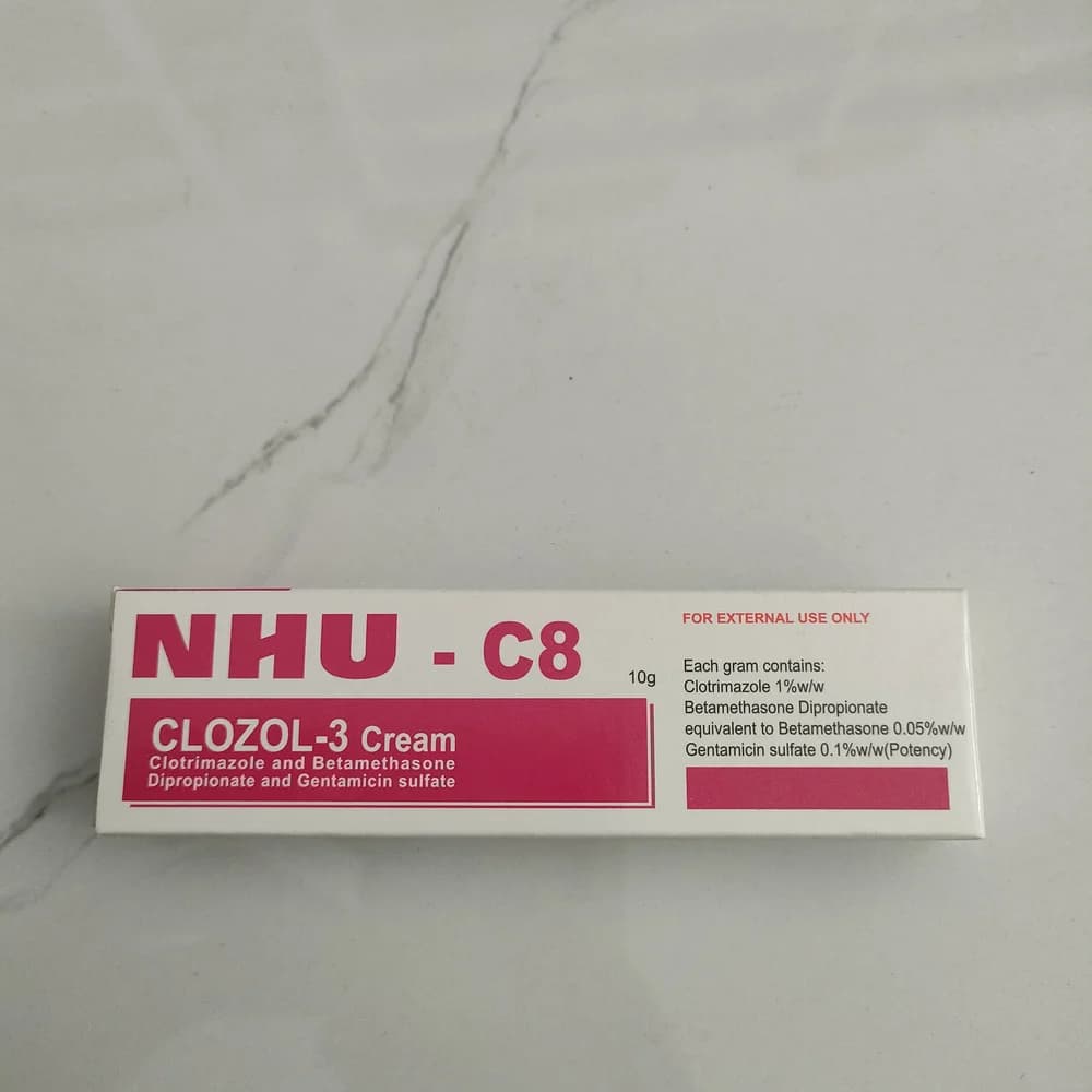 Clozol-3 Clotrimazole 1% / Betamethasone 0.05% / Gentamicin 0.1%