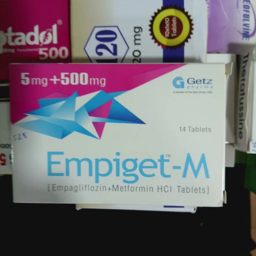 Empiget-M 5 mg / 500 mg film-coated tablets