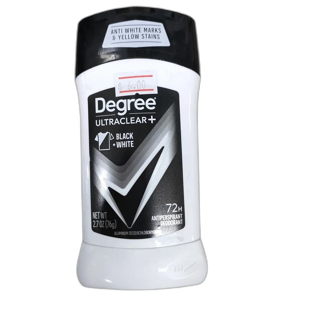 Degree Men UltraClear+ Black + White Antiperspirant Deodorant Aluminum sesquichlorohydrate 16% / 76 g