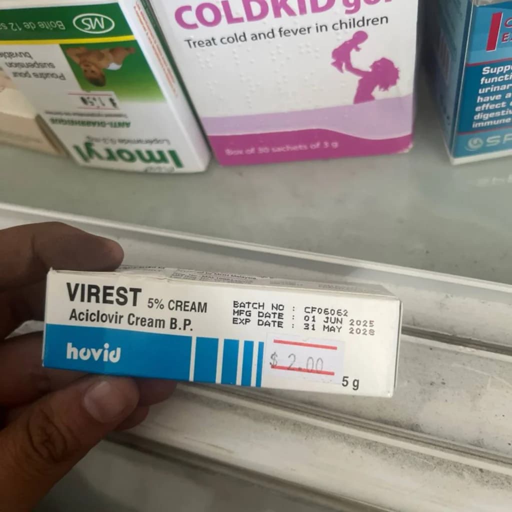 VIREST 5% CREAM Aciclovir 5%