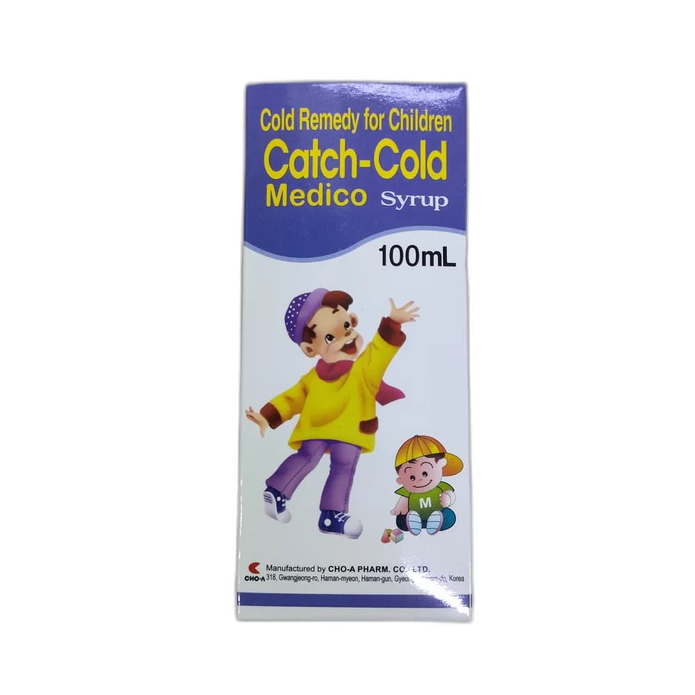 Catch-Cold Medico Per 100 mL: 650 mg / 4.15 mg / 41.5 mg / 138.5 mg / 26.65 mg / 50 mg / 10 mg / 5 mg / 133.33 mg / 1500 mg