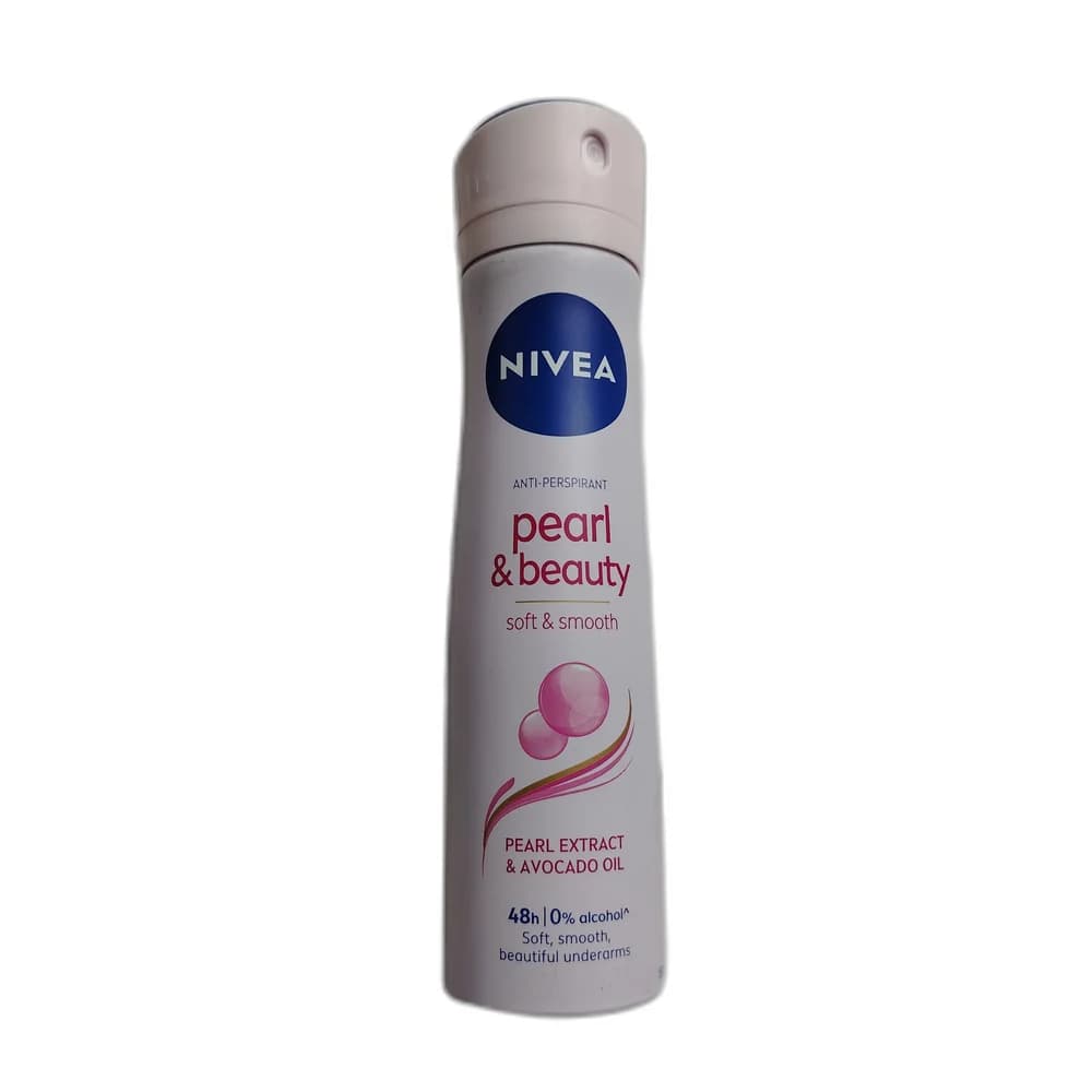 Nivea Pearl & Beauty Soft & Smooth Anti-Perspirant Spray (Pearl Extract & Avocado Oil, 48H, 0% Alcohol) 150ml 150 ml