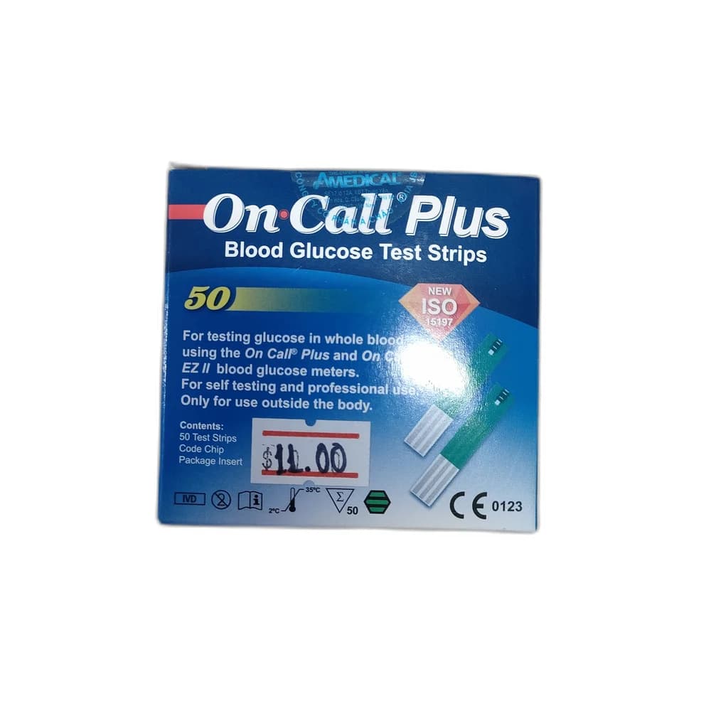 On Call Plus Blood Glucose Test Strips 50 test strips