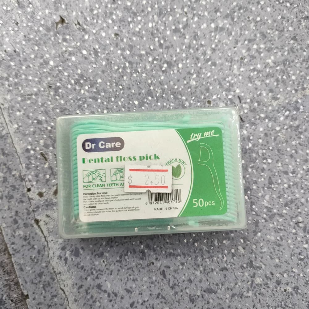 Dr Care Dental Floss Picks (Fresh Mint) 50 picks per box