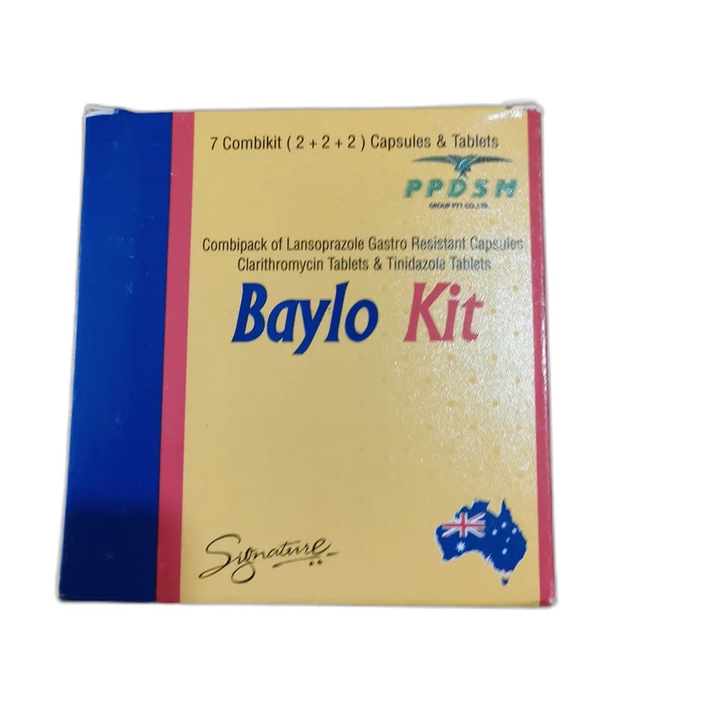 Baylo Kit Lansoprazole 30 mg / Clarithromycin 250 mg / Tinidazole 500 mg