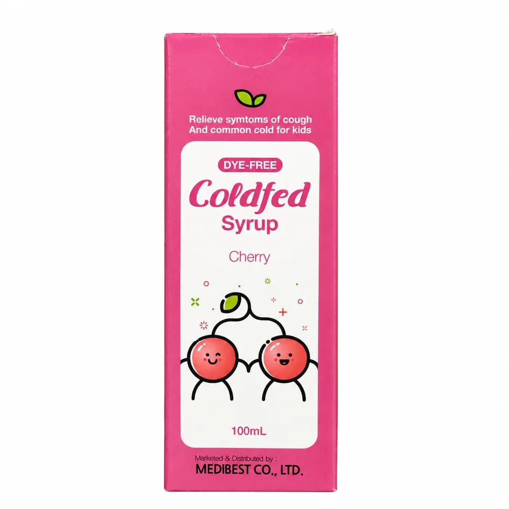 Coldfed 650 mg / 4.15 mg / 26.65 mg / 33.3 mg / 140 mg / 10 mg / 5 mg per 100 mL