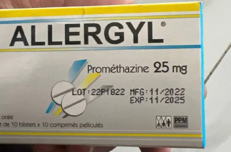 ALLERGYL Prométhazine 25mg