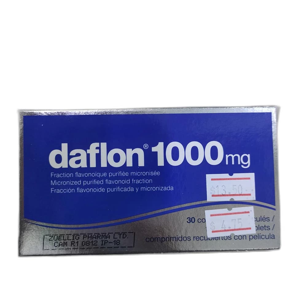 Daflon Micronized purified flavonoid fraction 1000 mg (Diosmin 900 mg / Hesperidin 100 mg)