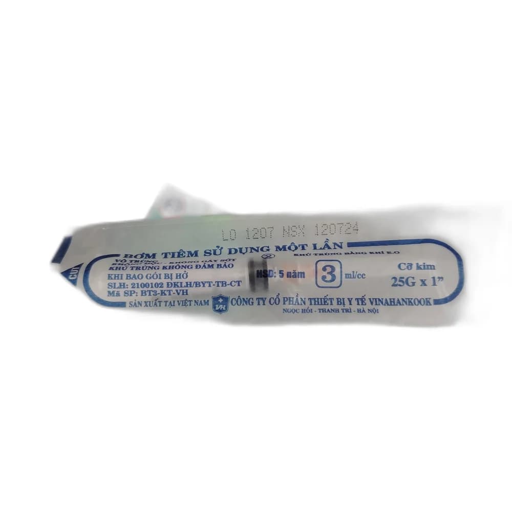 Vinahankook Disposable Syringe 3 mL Not available