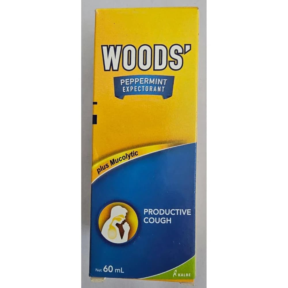 Woods' Peppermint Expectorant Bromhexine HCl 4 mg / Guaifenesin 100 mg per 5 mL