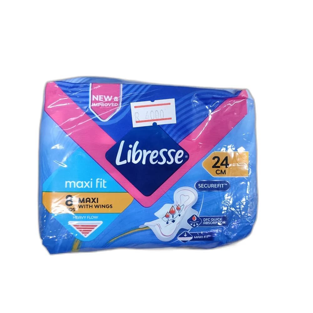 Libresse Maxi Fit Maxi with Wings 24 cm 24 cm, 8 pads