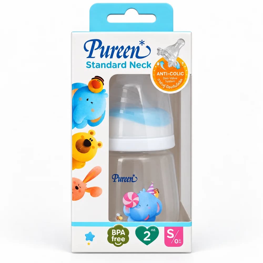 Pureen Standard Neck Baby Feeding Bottle 2 oz