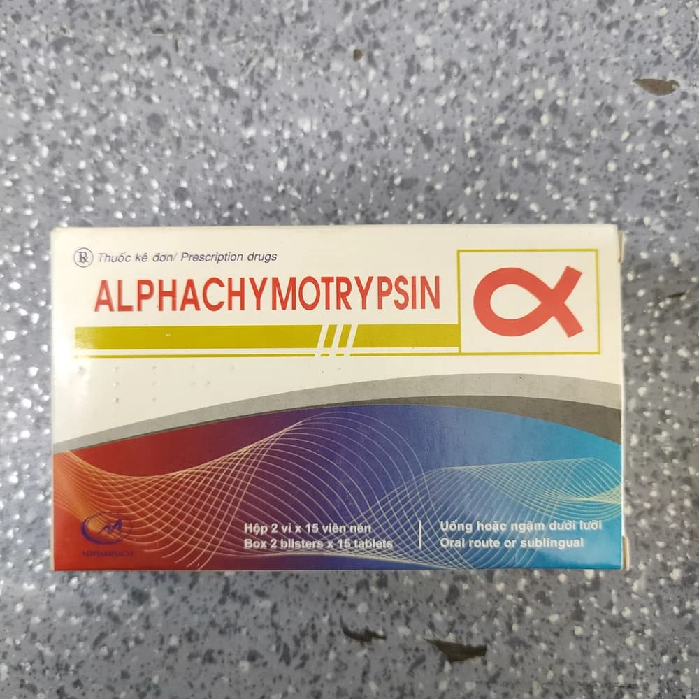 Alphachymotrypsin (Minh Hai) Alpha-chymotrypsin 4.2 mg per tablet (Alphachymotrypsin 4200 USP units)