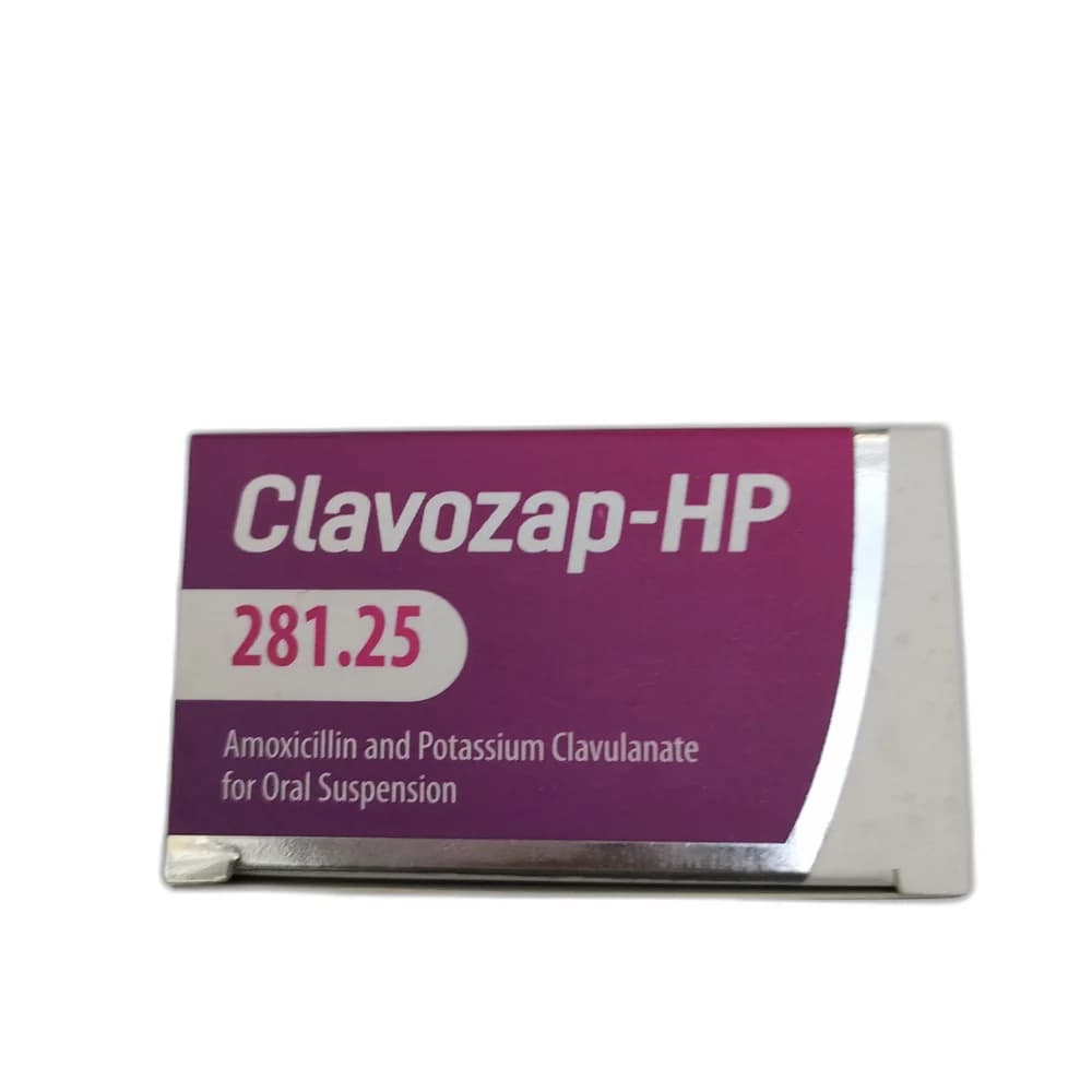 Clavozap-HP 281.25 mg (Amoxicillin 250 mg + Clavulanic Acid 31.25 mg) per sachet