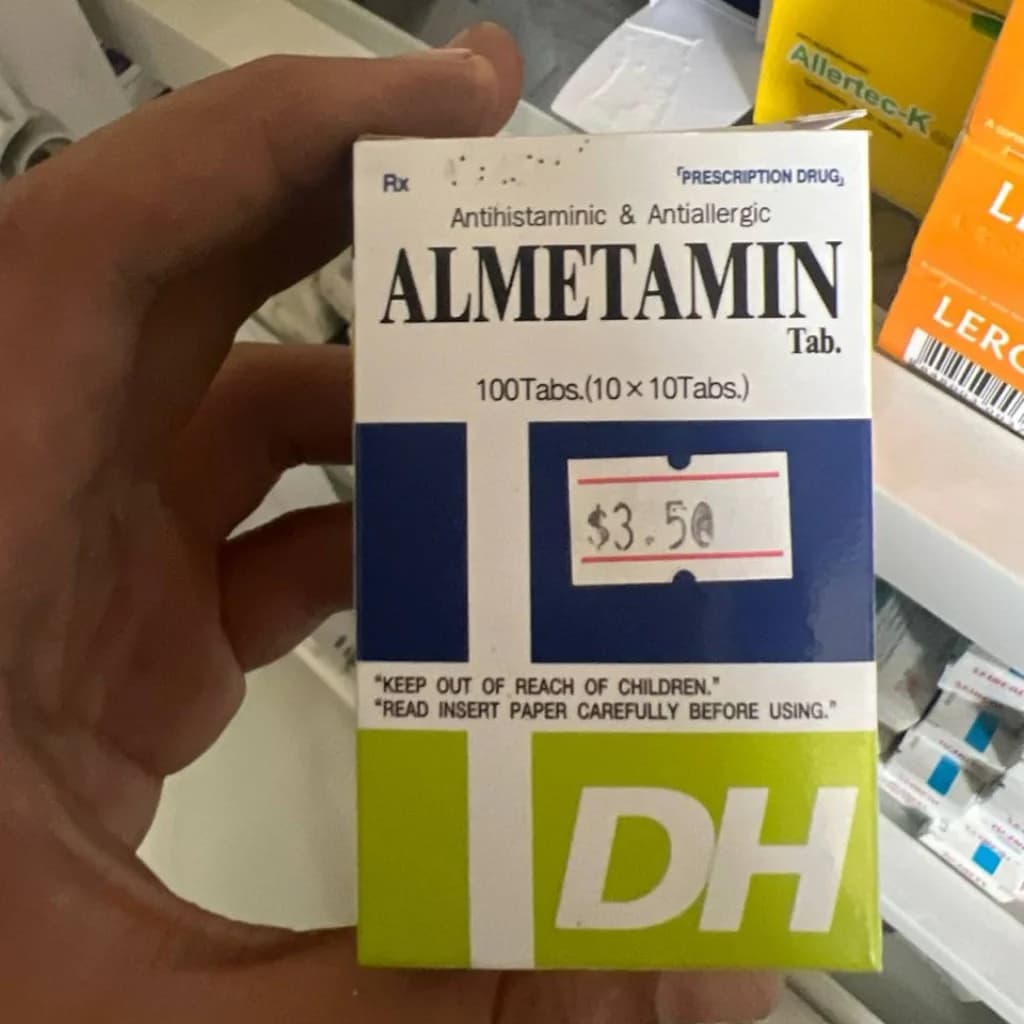 ALMETAMIN Tab. Betamethasone (0.25 mg) + Dexchlorpheniramine maleate (2 mg)