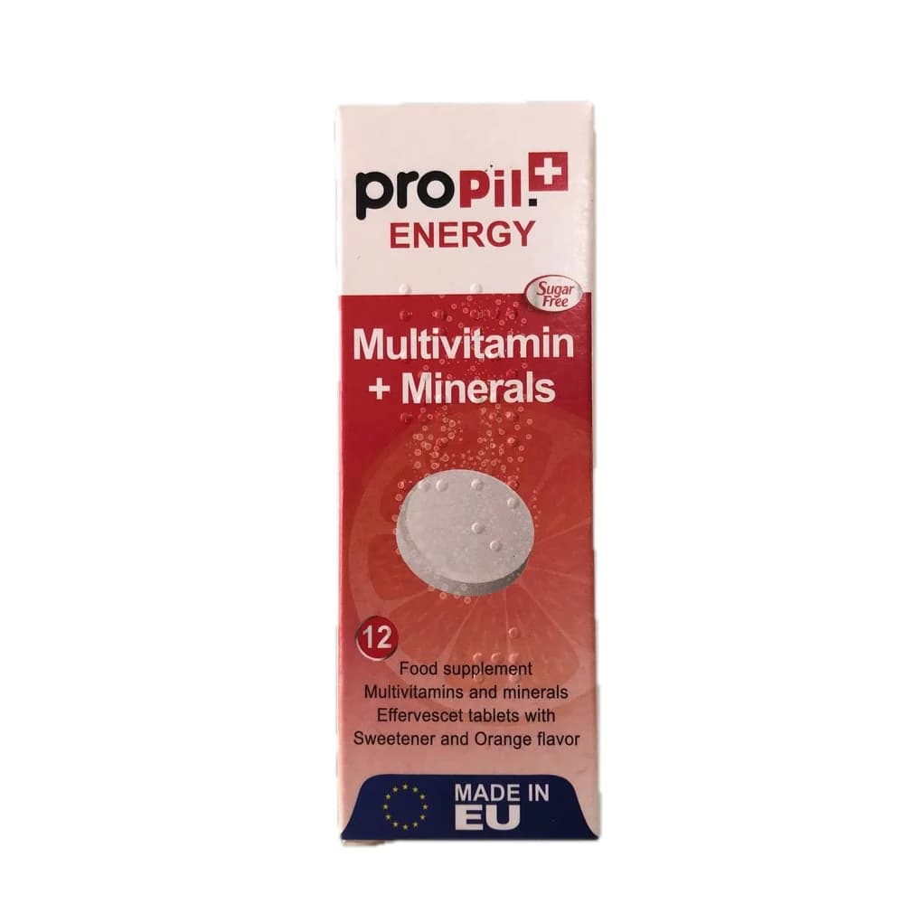 ProPil Energy Multivitamin + Minerals (Vitamin C 80 mg, Calcium 150 mg, Magnesium 100 mg, Zinc 15 mg per tablet)